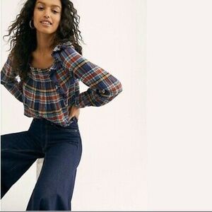 Free People Siena Plaid Pullover